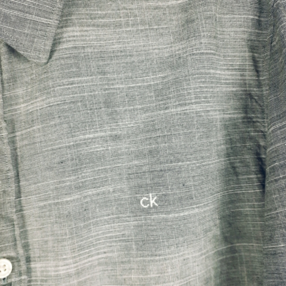 CK Grey Button Up Casual Dress Shirt